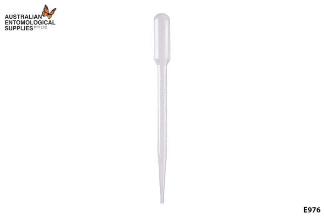 A Pasteur Plastic Pipette by Australian Entomological Supplies on a white background