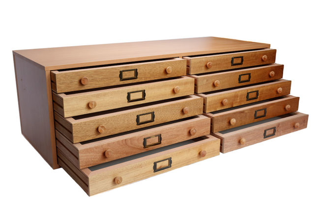 Entomological Cabinets - Timber - 10 Drawer - Standard Model - Deep Drawer 7