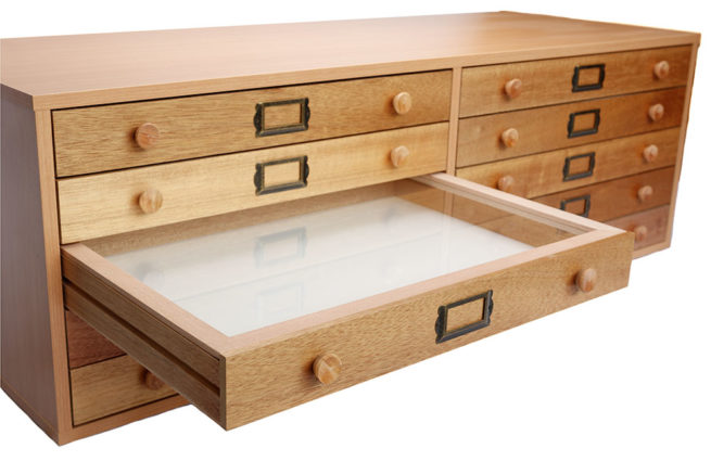 Entomological Cabinets - Timber - 10 Drawer - Standard Model - Deep Drawer 13