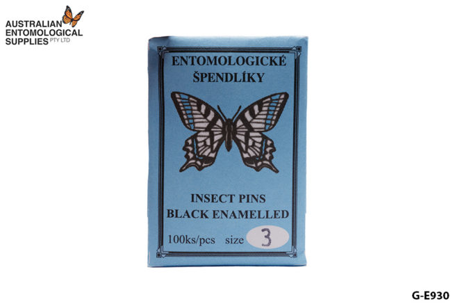 Insect Pins - Spendliky (Stainless Steel/Black Enameled Steel with Nylon Head) 1