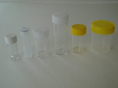 Plastic Specimen Tubes/Vials with screw caps (Reagent and centrifuge tubes) 2