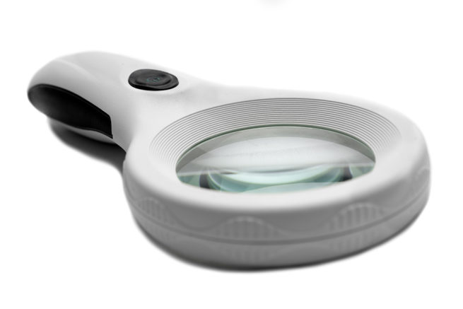 Black Light Magnifier: UV and LED Illuminated Hand Held Magnifier 4x 4
