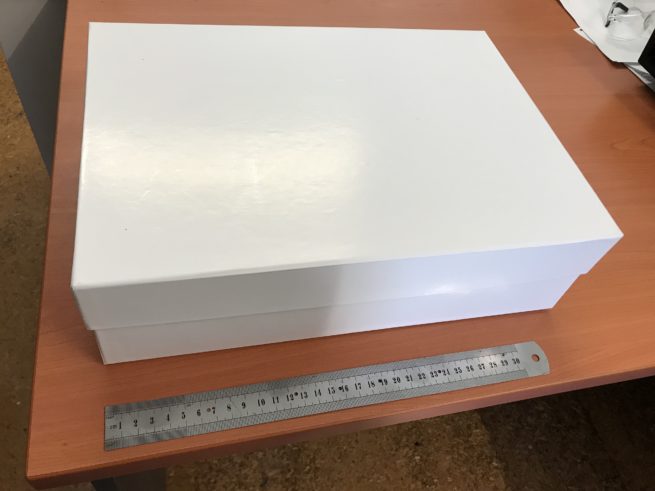 Student Store Box - White Lined Cardboard 2