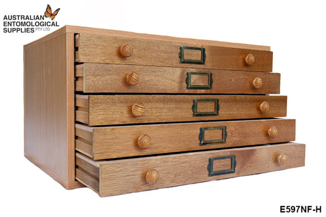 Entomological Cabinets - Timber - 5 Drawer - Standard Model 4