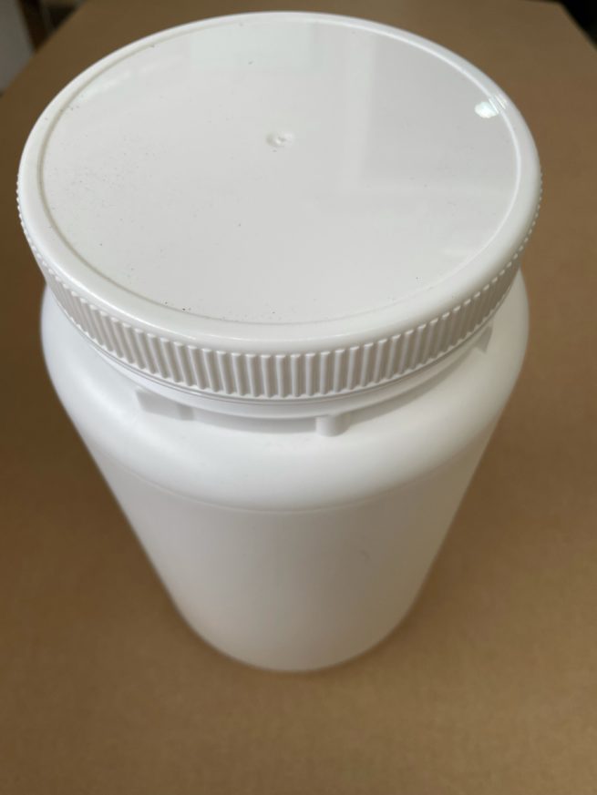 White HDPE Wide-Mouth Jar 2.2L 2