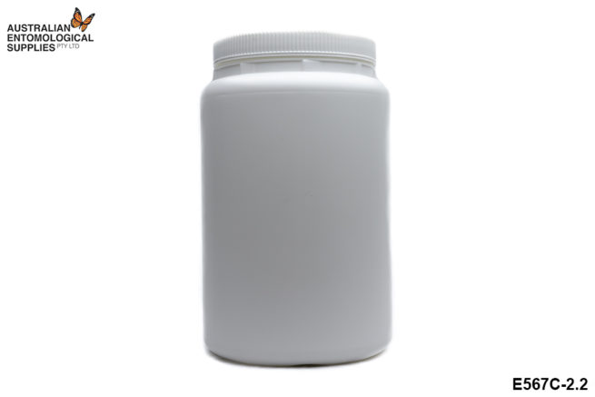 White HDPE Wide-Mouth Jar 2.2L 1